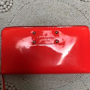 Kate Spade Neda Neon Coral Wallet
